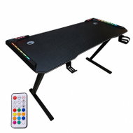KIK KX2639 Herní stůl s LED RGB podsvícením 120 × 60 cm, dálkové ovládání, černý - Gaming Desk