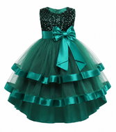 Princess Společenské šaty s volánky vel. 120, zelené - Costume
