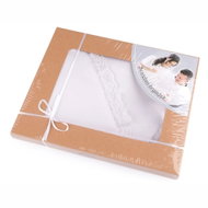 Empt Satin wedding bib for newlyweds with lace - Small Gift Box