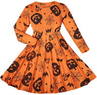 Excellent Halloweenské šaty vel. 116/128 - Dýně a pavučiny - Costume