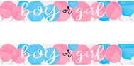Unique Banner Boy or Girl - girlanda - Gender reveal - 9 × 548 cm - Garland