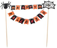 Verk 26144 Halloweenská dekorace na dort Happy Halloween, černo-oranžová - Decoration