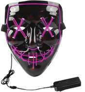 Verk Děsivá svítící maska, černo-fialová - Costume Accessory