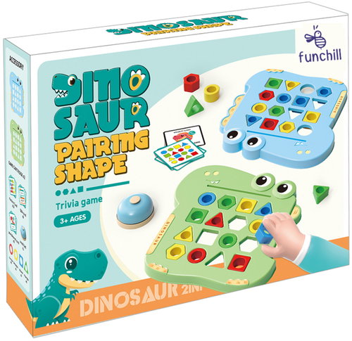Bavytoy Logická hra Dinosaurus: Souboj tvarů a barev - Board Game - Main image