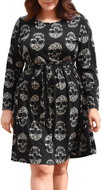 Excellent Halloween Dress with Skull and Leopard Print, Size 48 - Costume