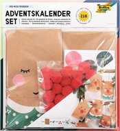 FOLIA Sada na výrobu adventního kalendáře RED NOSE (216 ks) – DIY set se sobíky - Advent Calendar