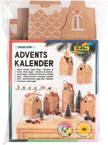 FOLIA Sada na výrobu adventního kalendáře DOMKY Main image FOLIA Sada na výrobu adventního kalendáře DOMKY - Advent Calendar - Main image