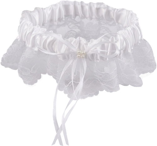 Empt lace wedding garter - white - Costume Accessory - Main image