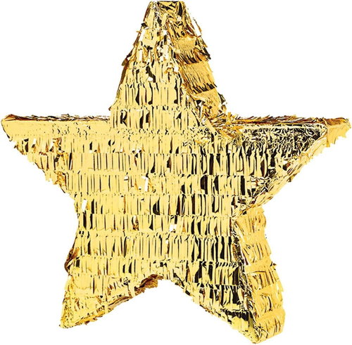 Amscan Piñata golden star pull-string 45×45cm - Pinata - Main image
