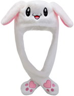 Excellent plush hat with moving ears - White bunny - Party Hats