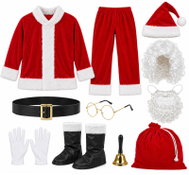 APT BQ20D Santa Claus costume with accessories, 11-piece set, size UNI - Costume