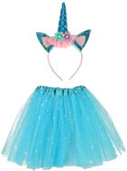 Nellys blue Unicorn carnival costume, headband and skirt - Costume
