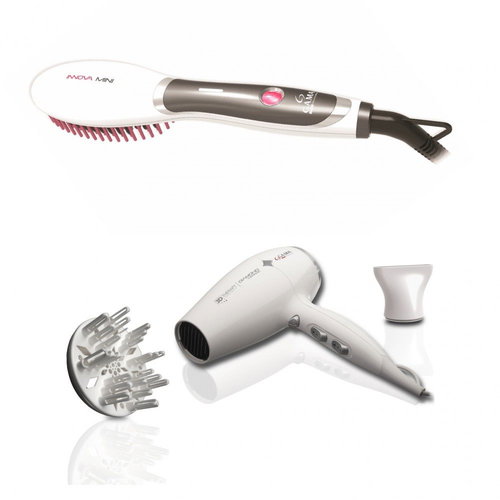Gamma Package Diamond Ion + Innova Mini Hair Brush - Hair Dryer - Main image