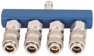 Scheppach 4-way air manifold and splitter - Pneumatic Quick Couplings