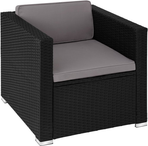 Tectake Lignano, black - Garden Armchair - Main image