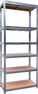 Garden Line HOUSE Workshop Shelving Unit with 6 Shelves 90 × 40 × 180, brown/silver - Shelving Unit