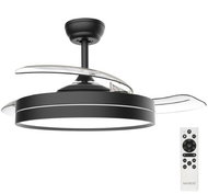 Garsaco Stropní ventilátor se světlem Lugela 107 cm 61 W, 1521 lm, CCT, DO, černý - Ventilátor