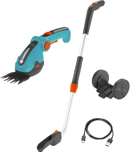 GARDENA Nůžky na trávu a keře AKU ComfortCut Li sada telesk. tyč a kolečka(1x2,5 Ah) - Nůžky na trávu - Hlavní obrázek