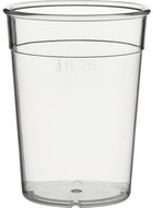 Gastro Reusable plastic cup 0,25 l, clear - Drinking Cup
