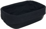 Gastro Oval bread basket, black with textile liner, 90 × 280 × 180 mm - Bread Basket