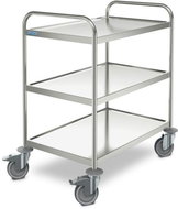 Hupfer Serving trolley SW 10 × 6 - 3, with plastic wheels - Serving Trolley
