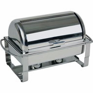 APS Chafing dish for combustible paste GN 1/1 Caterer Pro 9 l, stainless steel, rolltop lid - Chafing