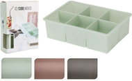Gastro for 6 large cubes, plastic, assorted colours, length 173mm, width 130mm - Ice Cube Tray