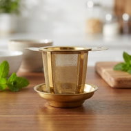 Gastro Tea filter 95 × 95 × 75 mm, gold - Tea Strainer