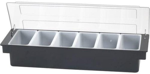 APS Bar Ingredients Tray, 6 compartments, black - Bar Set - Main image