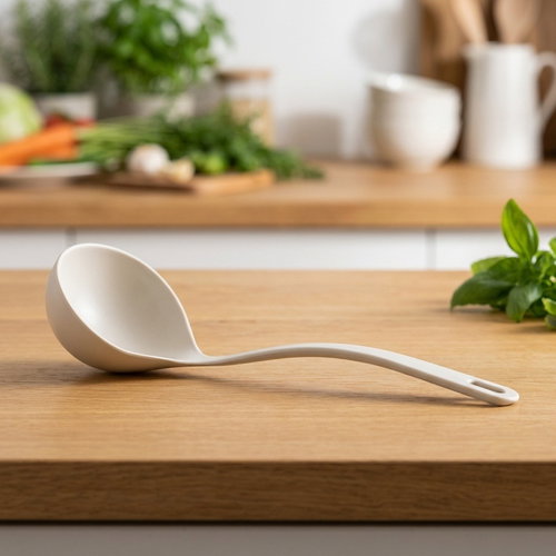 Gastro round ladle 20 cm, white - Ladle - Main image