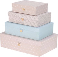 H&L gift storage boxes, set of 4, Pink/Blue - Storage Box