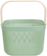 H&L Storage basket with bamboo handle 24cm, green - Storage Basket