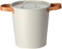 H&L Kovový kbelík na led s koženými uchy, 19,5 cm, světlešedý - Nádoba na led