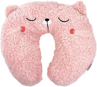 H&L Dětský cestovní polštář na krk, Kočička růžová - Travel Pillow