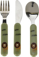 H&L Children's cutlery Lion, set of 3, green - Children's Cutlery