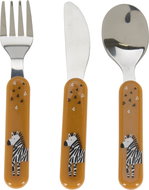 H&L Children's cutlery Zebra, set of 3, mustard - Children's Cutlery