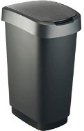 Rotho Odpadkový kôš, plast, 50 l, čierny/antracit - Odpadkový kôš