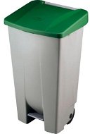 Gastro Odpadkový kôš nášľapný 120 l, sivá/zelená - Odpadkový kôš