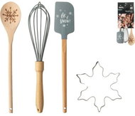 Christmas baking set, 4 pcs, star motif - Kitchen Spatula