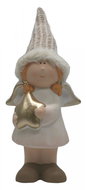 GOBA Christmas decoration - ceramic angel, gold with star, 31 cm - Christmas Decoration