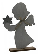 GOBA Christmas decoration - angel with silver star, 23 cm - Christmas Decoration