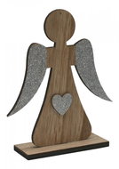 GOBA Christmas decoration - angel with silver wings, 16 cm - Christmas Decoration