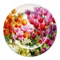 Goba Talíř plechový Barevné tulipány - Podnos