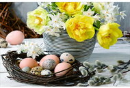 GOBA Plastic Placemats Easter flowers 1000629 - Placemat