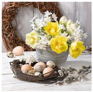 GOBA Paper napkins Easter flowers 3400256 - Paper Napkins
