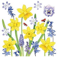 Goba Napkins Daffodils and flowers 3400075 - Paper Napkins