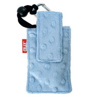 CELLY PUKKA12 - plyšové pouzdro na foto nebo mobilní telefon, modré (blue) - Phone Case