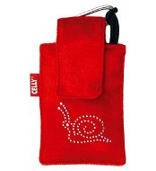 CELLY PUKKA70 - textilní pouzdro na foto nebo mobilní telefon, červené (red) - Phone Case