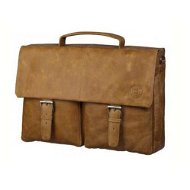d.bramante1928 Leather Briefcase with Sleeve do 16" Golden tan, hnědá - Taška na notebook