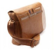 dbramante1928 Leather Messenger Bag up 16", Golden brown - Laptop Bag